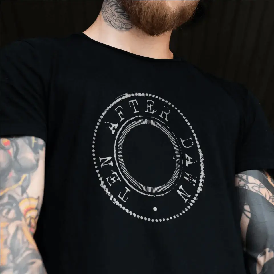 Photo of a person wearing a Ten After Dawn t-shirt